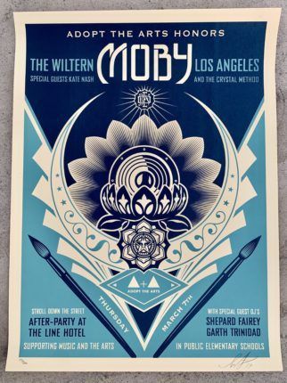 Shepard FAIREY (OBEY) - Adopt the arts Lotus, 2019
