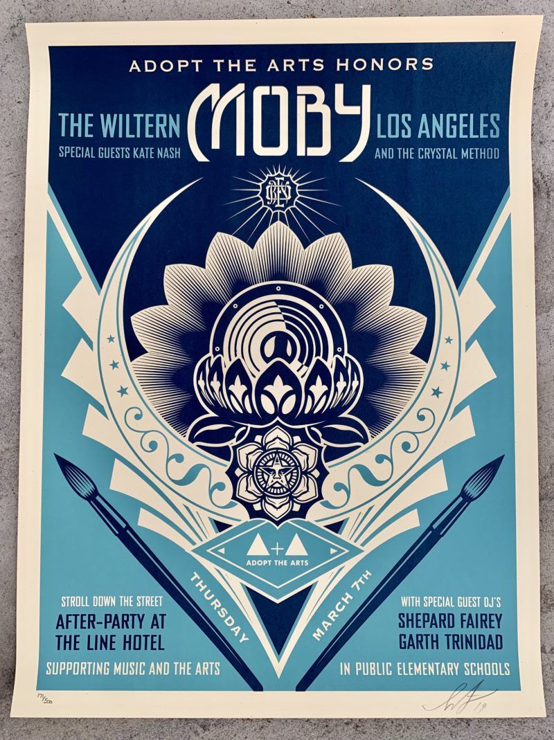 Shepard FAIREY (OBEY) - Adopt the arts Lotus, 2019