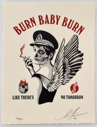 Shepard FAIREY (OBEY) - Burn baby burn, 2020