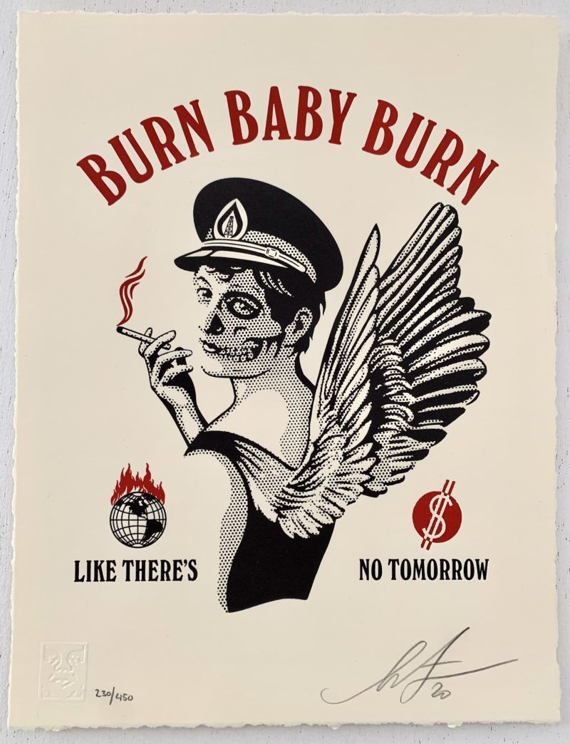 Shepard FAIREY (OBEY) - Burn baby burn, 2020