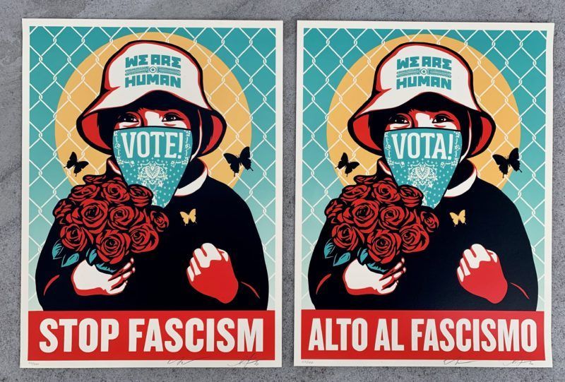 Shepard FAIREY (OBEY) - Vote ! Stop Fascism, 2020